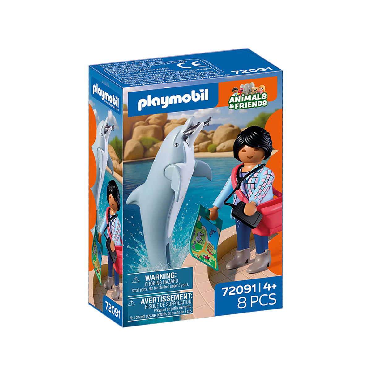 72091-playmobil-1 Zoo: Delfín y Visitante Playmobil Animals & Friends 72091