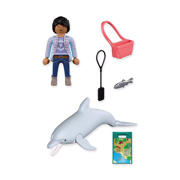 Zoo: Delfín y Visitante Playmobil Animals & Friends 72091