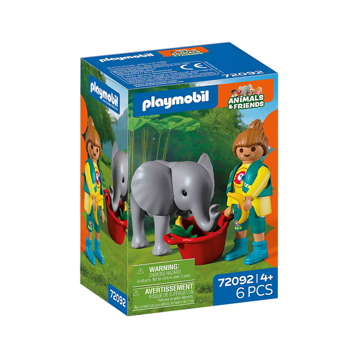 72092-playmobil-1 Zoo: Elefante Bebé y Cuidador Playmobil Animals & Friends 72092