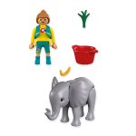 Zoo: Elefante Bebé y Cuidador Playmobil Animals & Friends 72092