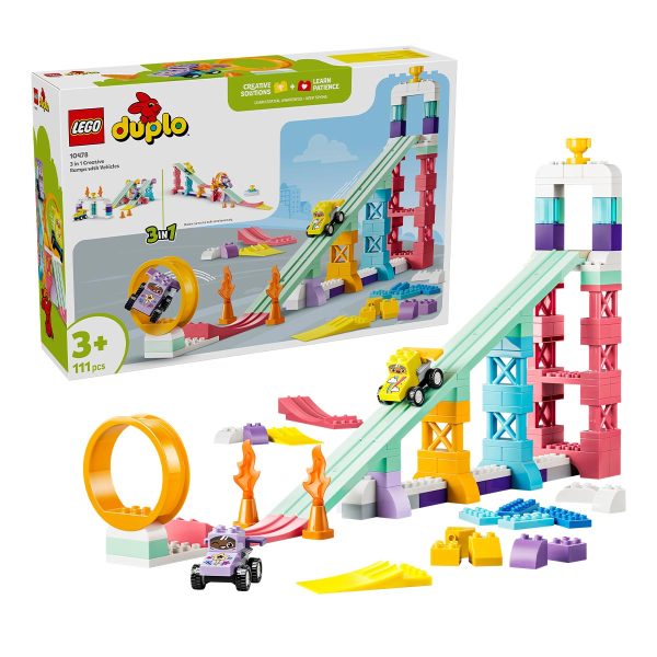 Rampas Creativas “3 en 1” con Vehículos | Lego Duplo 10478