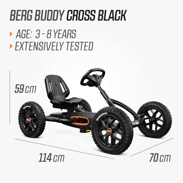 Kart de pedales BERG Buddy Cross Black 24.20.70.00