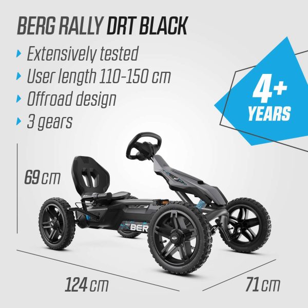 Kart de pedales BERG Rally DRT Black 3 Marchas 24.41.04.00