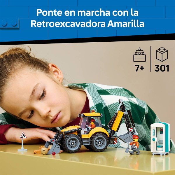 Cargadora Retroexcavadora Amarilla | Lego City 60480