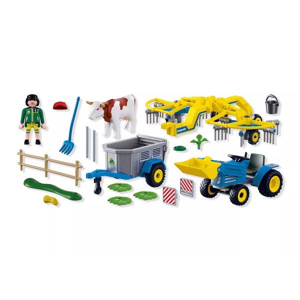 Tractor Pequeño con Hileradora de Heno Playmobil 72163
