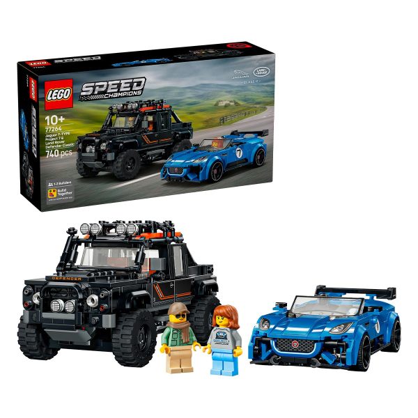 Coche Jaguar Project 7 y Todoterreno Land Rover Defender | Lego Speed 77264