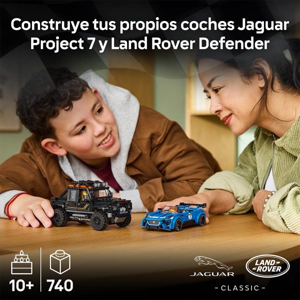 Coche Jaguar Project 7 y Todoterreno Land Rover Defender | Lego Speed 77264