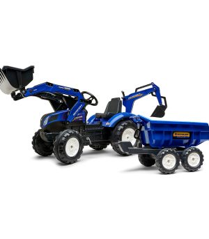 Tractor de pedales New Holland T8 con remolque