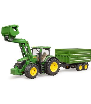 bruder-juguetes-3155-tractor-john-deere-7R-con-pala-remolque-2