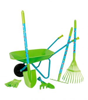 set-herramientas-jardineria-carretilla-niños